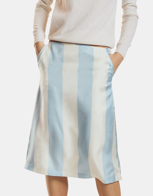 Cynthia Rowley - Stripe Collectible Silk Skirt
