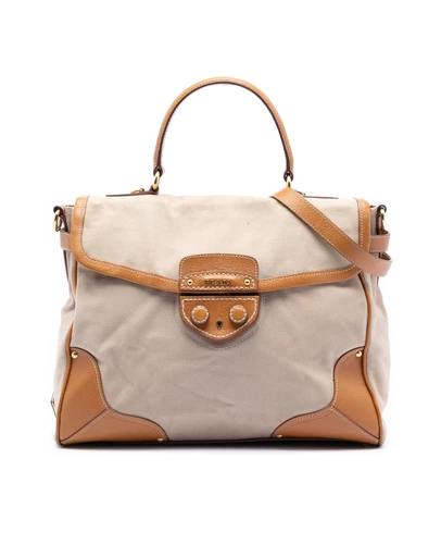 Pre-Loved by Azura Reborn - Pre-Loved Cinghiale Trimmed Canapa Top Handle Bag