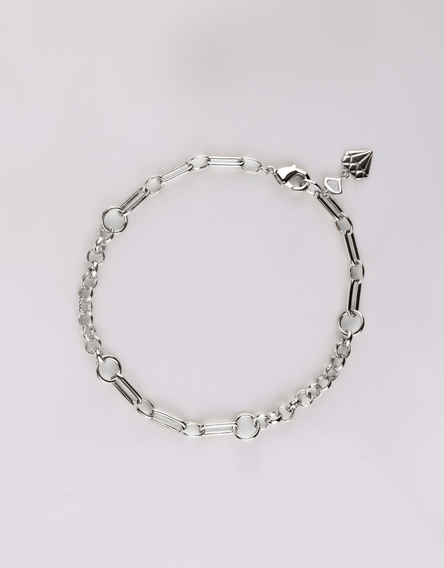 Wanderlust + Co - Mixed Chain Silver Bracelet