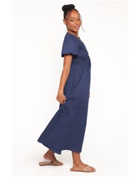Petal & Pup - Ilyana Short Sleeve Maxi Dress - Navy