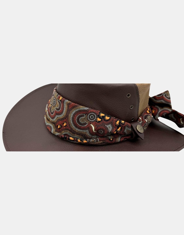 Jacaru - Jacaru 1675 Cotton Scarf Walkabout (Aboriginal design)
