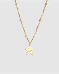 Elli Jewelry - Necklace Choker Starfish 925 Sterling Silver Gold-Plated
