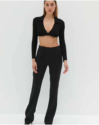 Style Addict - Antonio Crop Top - Black