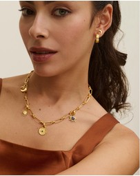 Ottoman Hands - Moon and Star Stud Earrings