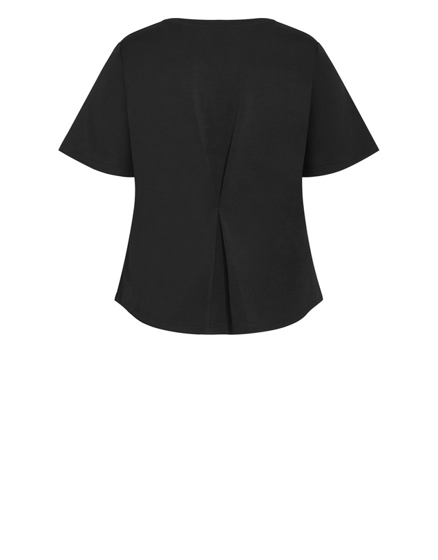 City Chic - Plus size Mae Short Sleeve Sweat Top - black