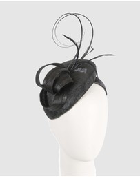 Max Alexander - Pillbox Black Racing Fascinator