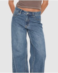Thrills - Billie Low Rise Baggy Embro Jeans