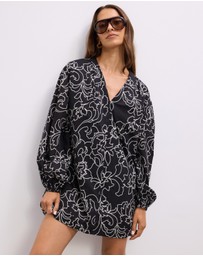 The Fated - Greer Puff Sleeve Mini Dress