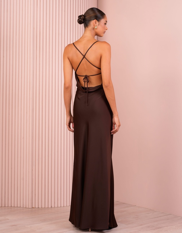 Azzurielle - Mila Cowl Neck Midi Dress