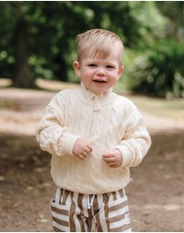 Kynd Baby - Knit Rib Jumper in Ivory