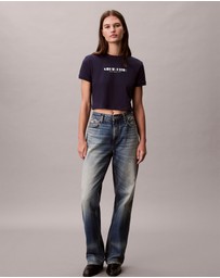 Calvin Klein Jeans - Logo Graphic Cropped T-Shirt