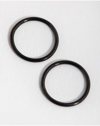 Lovisa - Black Coated Metal Surgical Steel 8mm Sleeper Earrings