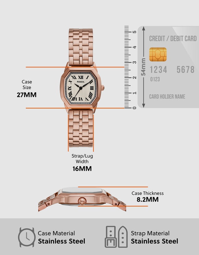 Fossil - Harlow Rose Gold Tone Analogue Watch