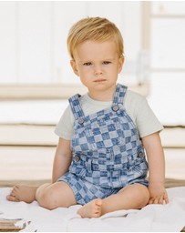 Bebe by Minihaha - The Waterhole Check Denim Overall