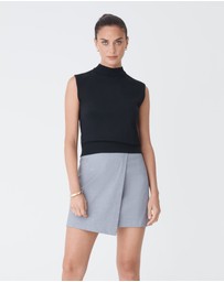 Forcast - Dina Mock Neck Knit Top