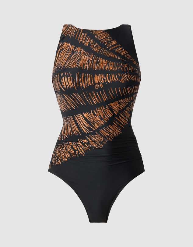 Miraclesuit Swimwear  - Costa D'oro Regatta High Neck Tummy Control Swimsuit
