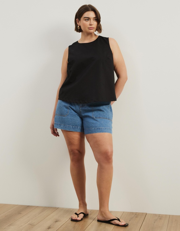 Atmos&Here Curvy - Celina Linen Blend Top