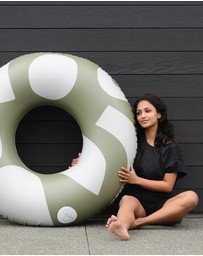 &Sunday - Playful Oversized Inflatable Pool Tube Float- Olive