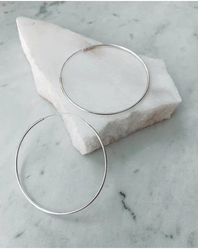 Ichu - Fine Silver Hoops