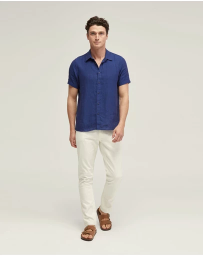 Oxford - Leyton Pure Linen Short Sleeve Shirt