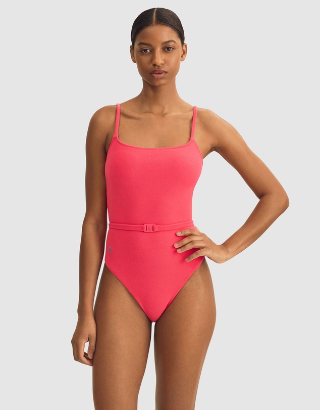 Polo Ralph Lauren - Terry Kennedy Belted Low Back Swimsuit