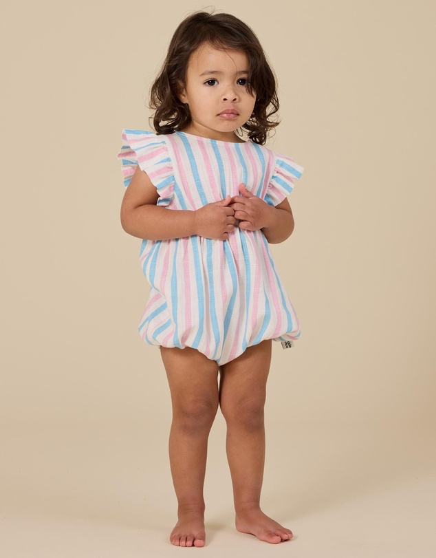 Goldie + Ace - Playtime Stripe Lani Romper- ICONIC EXCLUSIVE - Babies