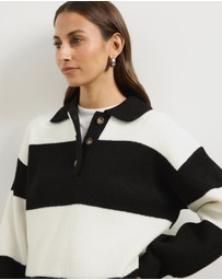 Atmos&Here - Lexi Stripe Knit Polo