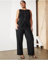 Atmos&Here Curvy - Lottee Wide Leg Pants