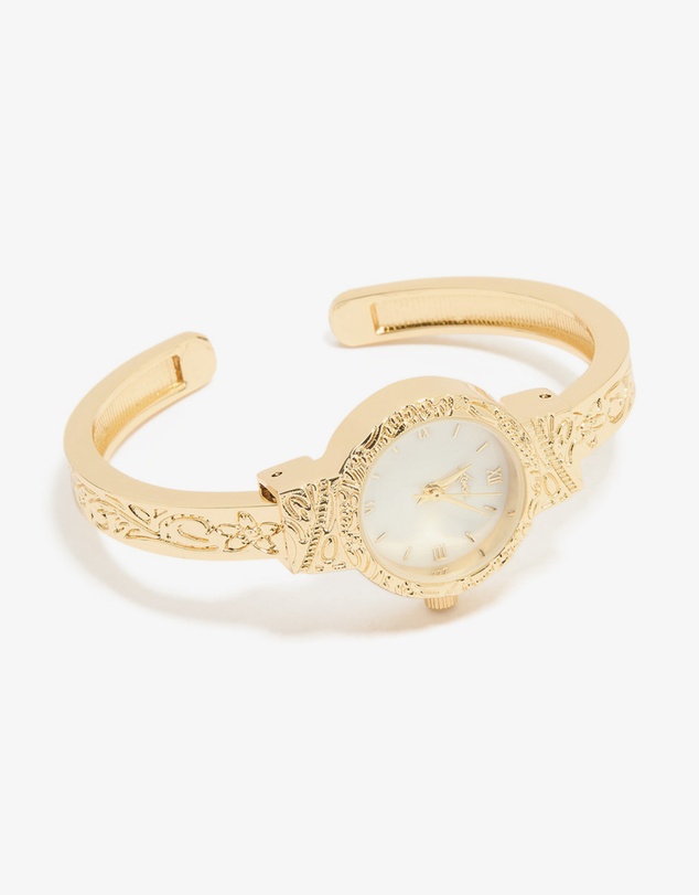 Lovisa - Gold Molten Vintage Round Watch Cuff