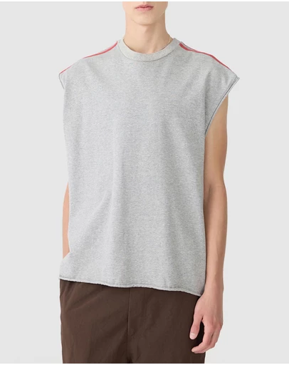 Bassike - Muscle Stripe Detail Tank