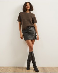Atmos&Here - Ayla Knitted Boxy T-Shirt