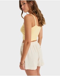 Roxy - Womens Lekeitio Break Mid Elastic Waist Shorts
