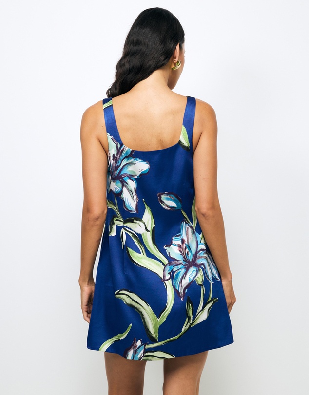AERE - Allona Structured Satin Mini Dress