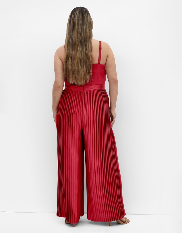 City Chic - Palazzo Pleat Jumpsuit