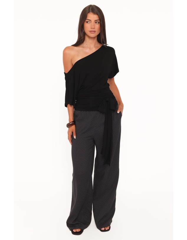 Petal & Pup - Clarke Off The Shoulder Tie Top - Black