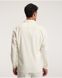 Calibre - Relaxed Stitch Detail Overshirt Cream