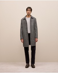 Trenery - Italian Wool Blend Longline Coat in Charcoal
