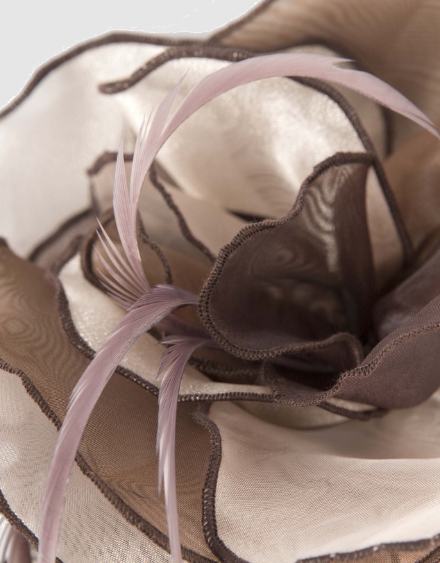 Max Alexander - Chocolate Organza Flower Fascinator