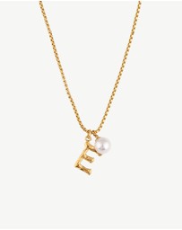 Zahar - Pearl Letter E Necklace