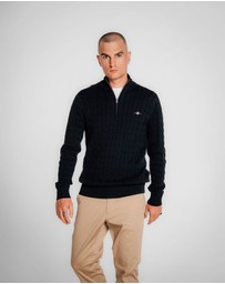 Gant - Cotton Cable Half-Zip Knit