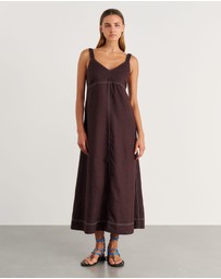 Jag - Sara Linen Midi Dress