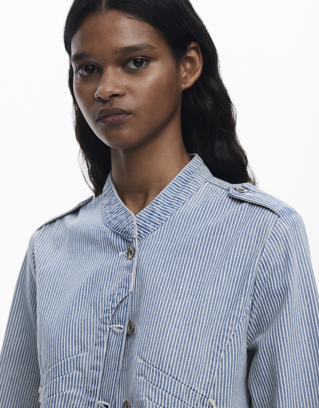 Desigual - Striped trucker jacket
