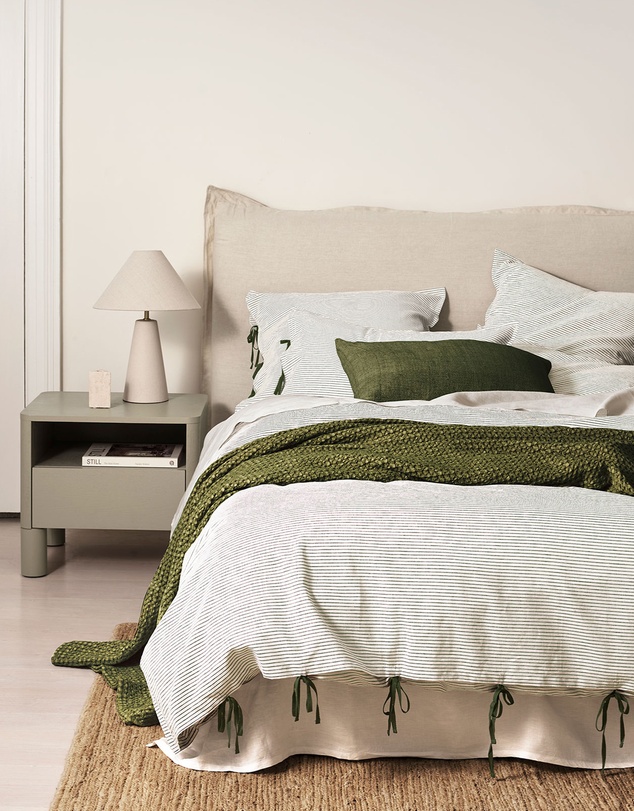 Aura Home - Chambray Mini Stripe Pillowcase