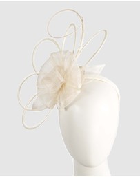Max Alexander - Sinamay Cream Flower Racing Fascinator