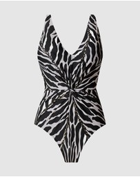 Magicsuit - Sand Tracks Drew V Neck One Piece Shaping Swimsuit