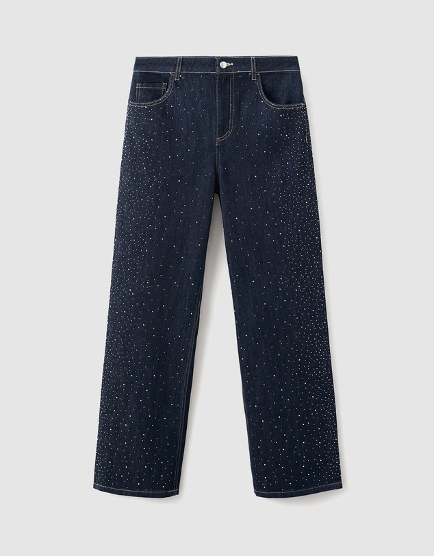 M.N.G - Straight Jeans With Rhinestone Detail