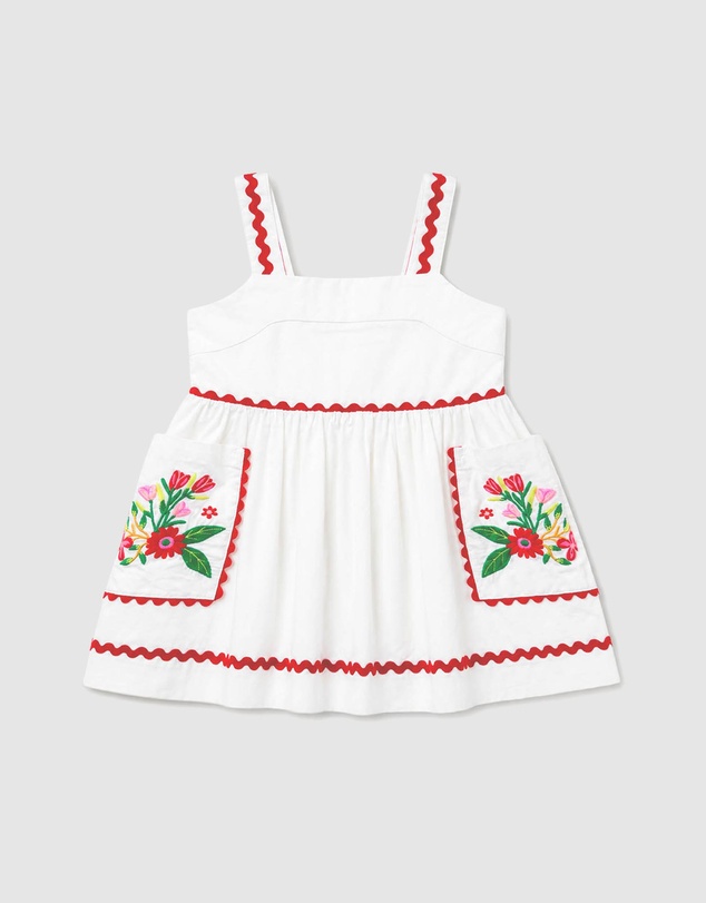 Bebe by Minihaha - Festive Ric Rac Pocket Dress - Babies