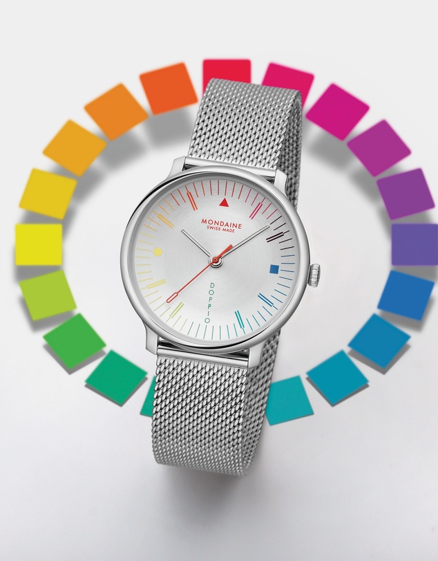 Mondaine - Mondaine Doppio Bauhaus Stainless Steel 33mm Watch