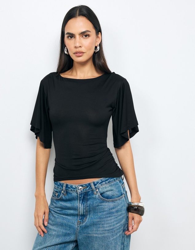 AERE - Elyse Cupro Tie Top
