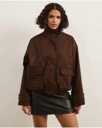 Atmos&Here - Taya Funnel Neck Twill Bomber